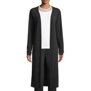 Anatomie Black Side-Zip Duster Long Cardigan NWOT